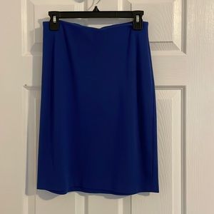 Philosophy blue cotton skirt with gold zipper in the back size 4